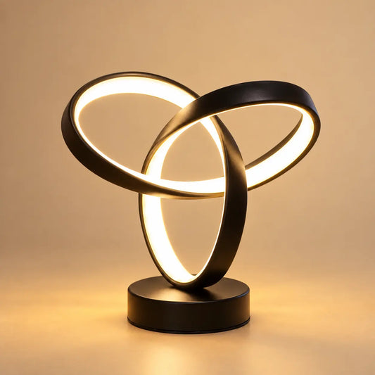 Lampe de Chevet Art Moderne Dorée – LED 3 Teintes, Alimentation USB