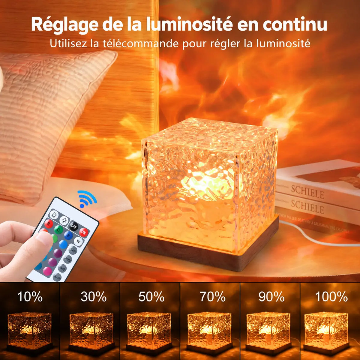 Veilleuse Projecteur Effet Vagues 16 Couleurs avec Télécommande