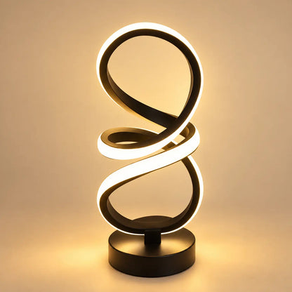 Lampe de Chevet Spirale Rétro LED – 3 Teintes et Intensité Réglable
