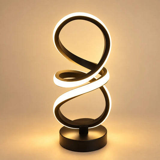 Lampe de Chevet Spirale Rétro LED – 3 Teintes et Intensité Réglable