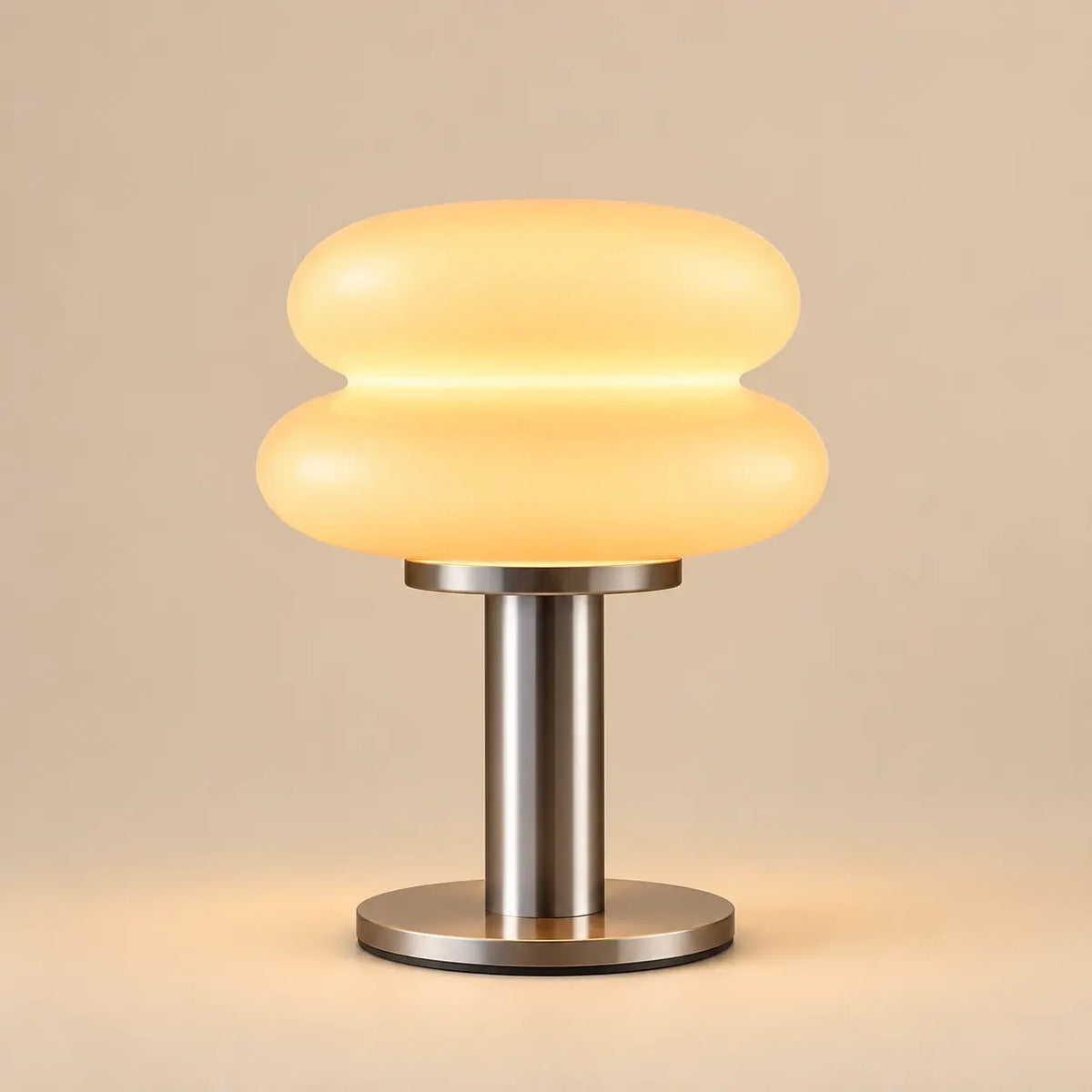 Lampe Hamburger Style Bauhaus – Lampe de Chevet Crème à Intensité Réglable