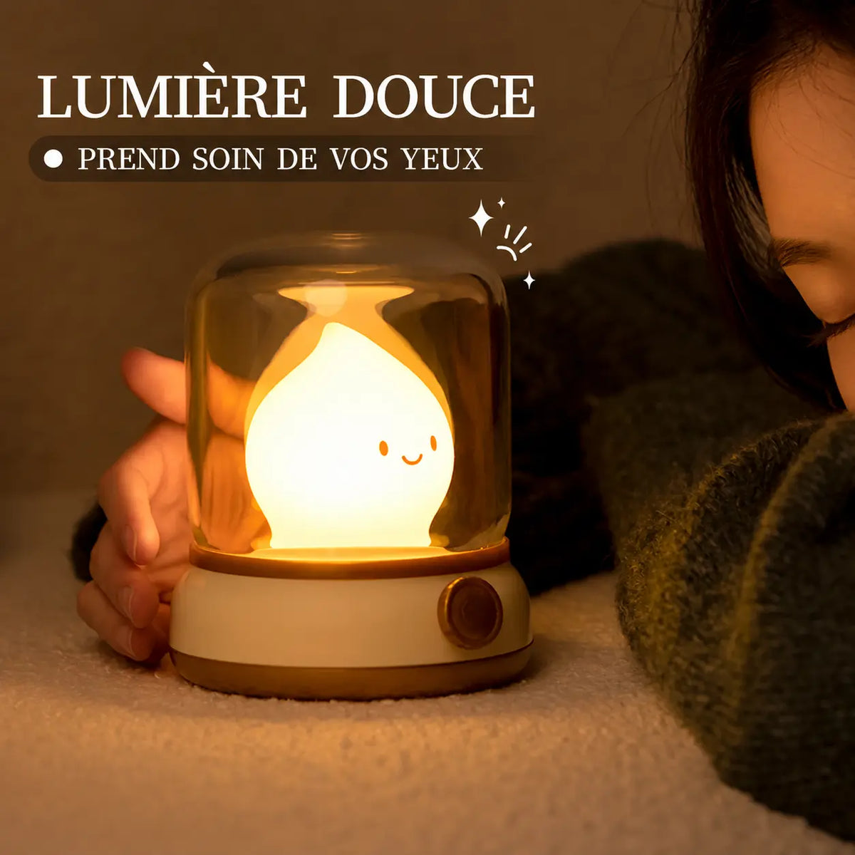 Veilleuse Mignonne Rechargeable – Mini Lampe Kawaii jusqu'à 120 h d'Autonomie