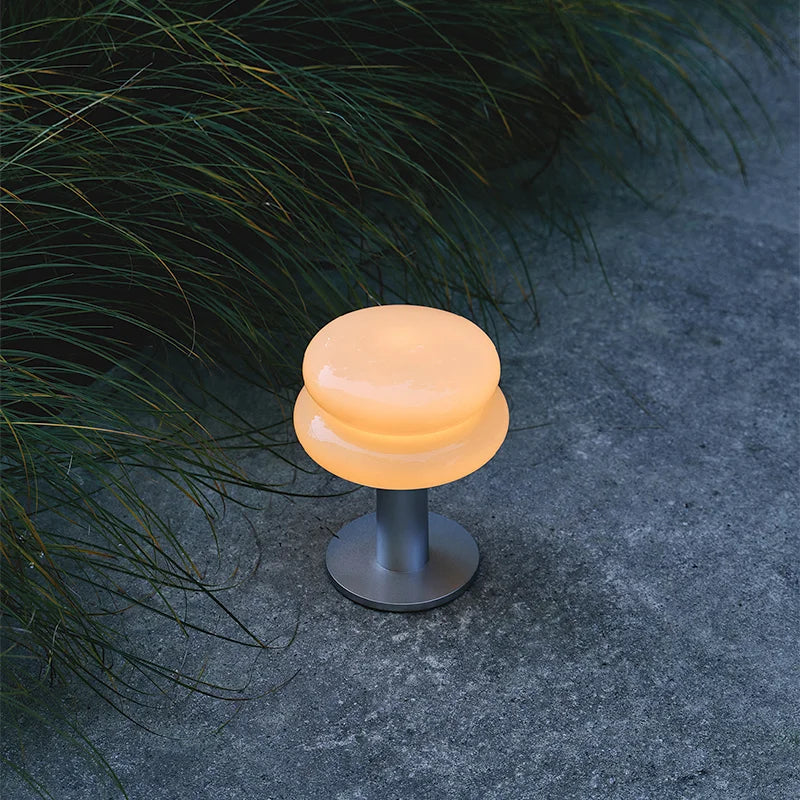 Lampe Hamburger Style Bauhaus – Lampe de Chevet Crème à Intensité Réglable