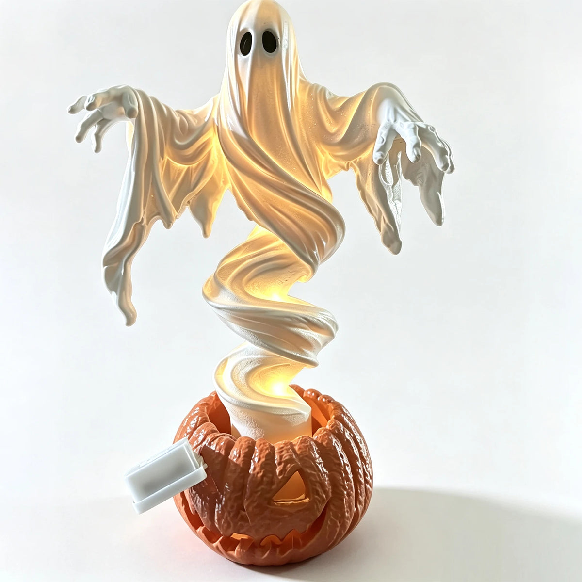 Lampe Halloween fantôme et citrouille rotative – vue 3