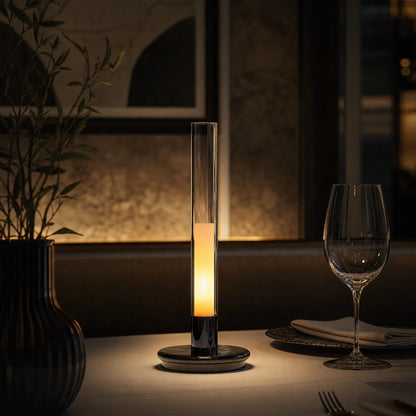 Lampe Bougie Rechargeable Sans Fil – Lampe de Chevet Tactile Art Déco