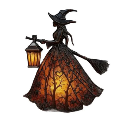 Lampe sorcière gothique en résine – vue 3
