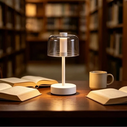 Lampe de Chevet Nordique Rétro Sans Fil – Rechargeable, Tactile 3 Teintes