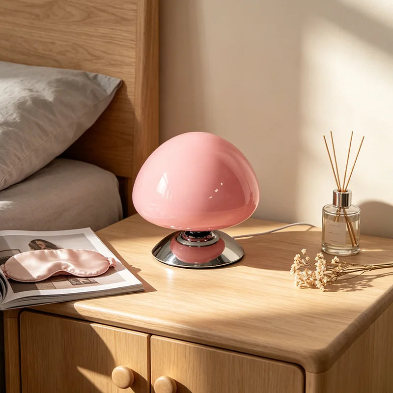 Lampe d'Ambiance en Verre Coloré – Lampe de Chevet Déco Dopamine