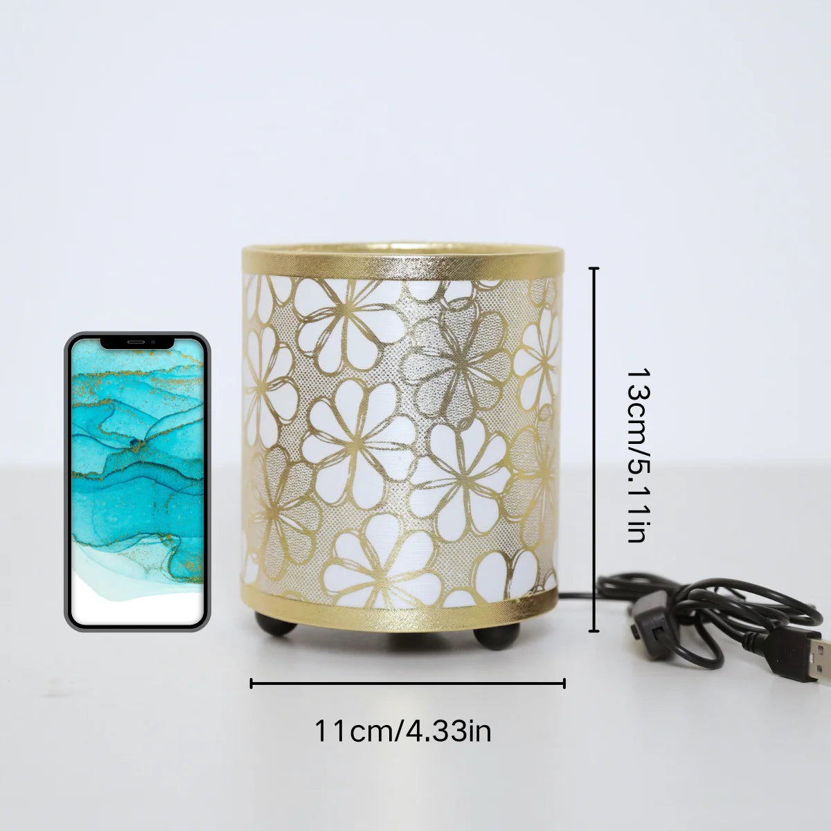 Mini Veilleuse USB Lumière Chaude – Petite Lampe Déco à Bouton