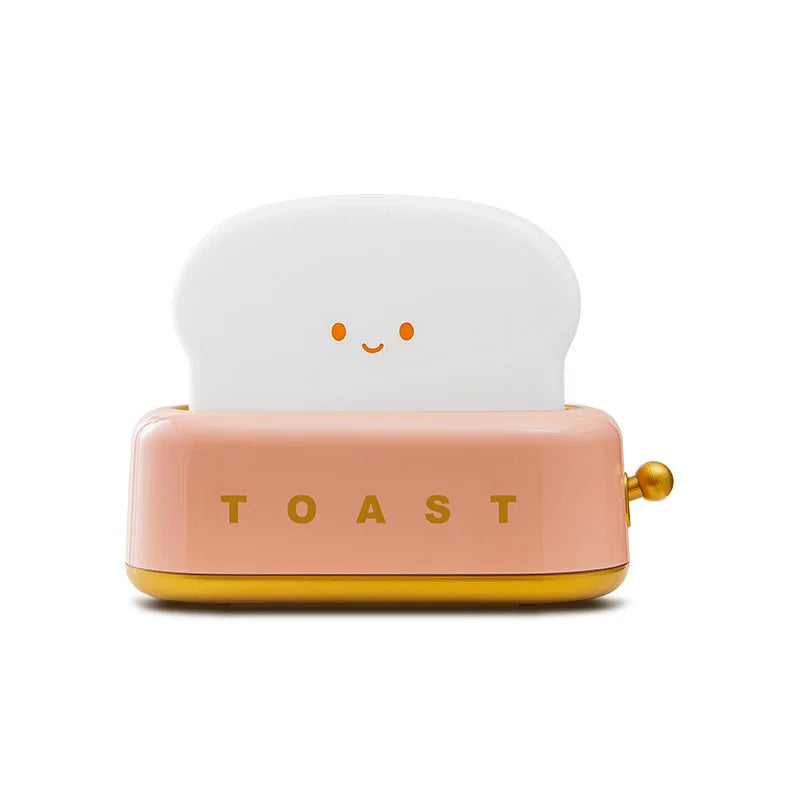 Veilleuse Grille-Pain Rechargeable – Lampe Toast Kawaii à Intensité Réglable