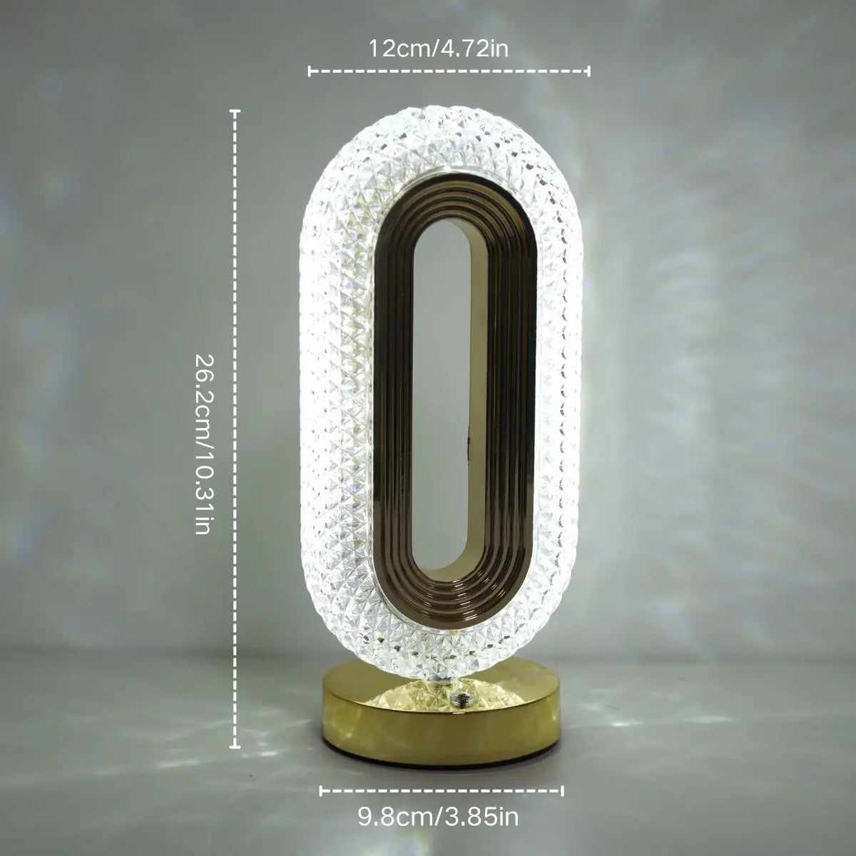 Lampe Ovale Rechargeable Dorée – Lampe de Chevet Tactile à Intensité Réglable