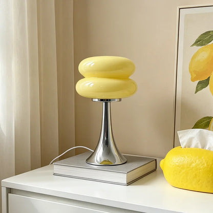 Lampe de Chevet Anneaux en Verre Style Murano – Design Bauhaus
