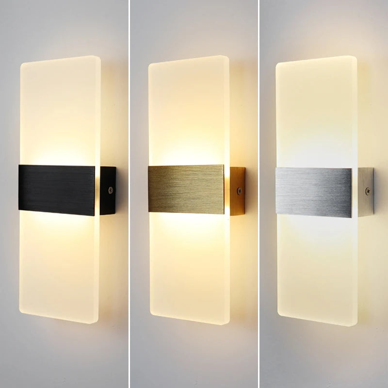 Applique Murale LED Haut et Bas en Aluminium – Angle Droit ou Arrondi