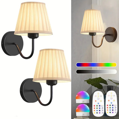 Applique Murale Sans Fil Rechargeable avec Télécommande – 15 Couleurs et Minuteur