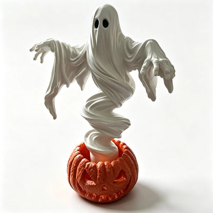 Lampe Halloween fantôme et citrouille rotative – vue 2