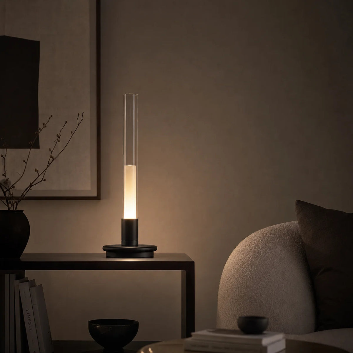 Lampe Bougie Rechargeable Sans Fil – Lampe de Chevet Tactile Art Déco