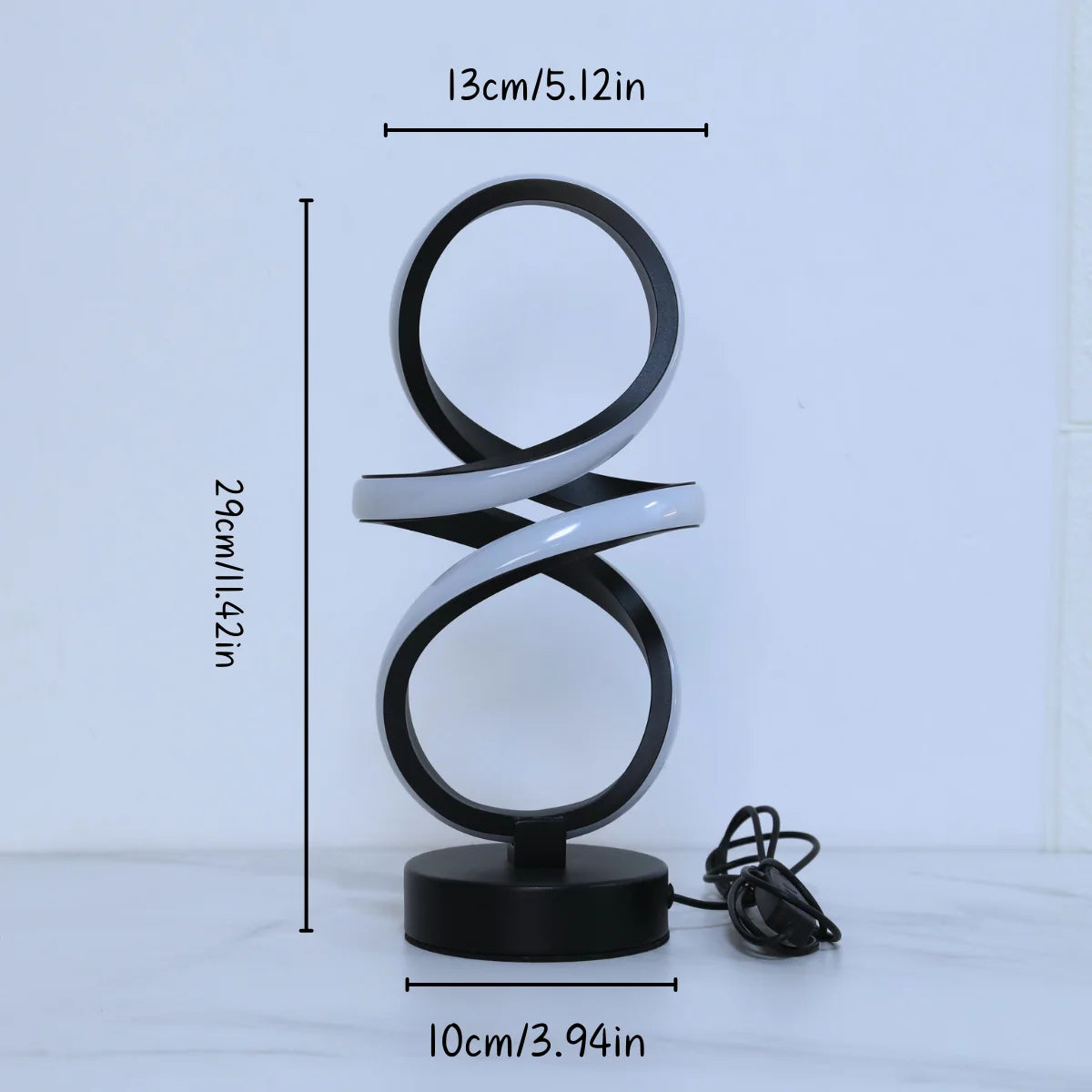 Lampe de chevet spirale rétro LED – vue 6