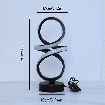 Lampe de chevet spirale rétro LED – vue 6