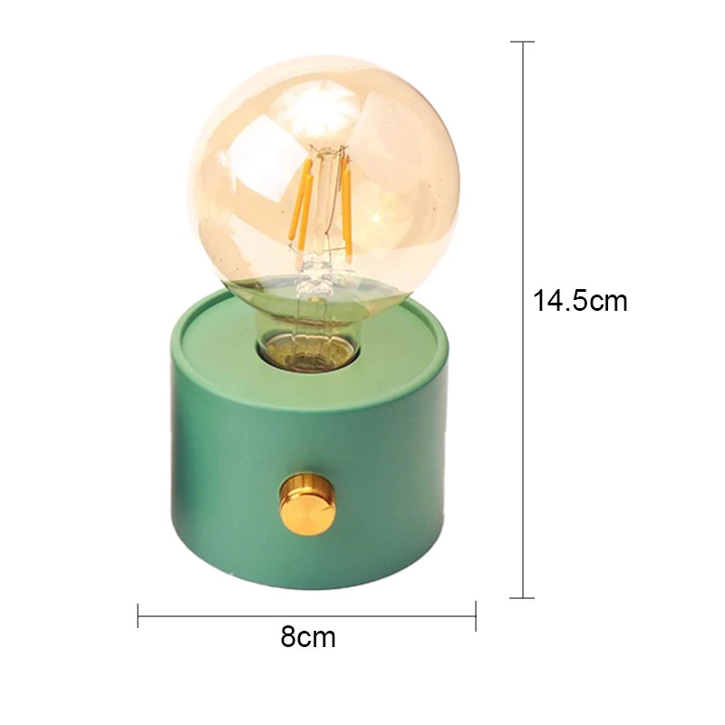 Veilleuse Ampoule Rétro LED – Lampe à Poser Sans Fil à Piles