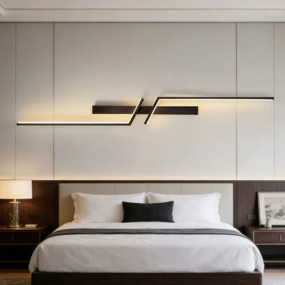 Applique Murale LED Linéaire en Aluminium – Lampe de Chevet Murale Moderne