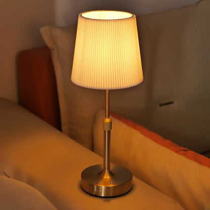 Lampe de Chevet Rechargeable Abat-jour en Tissu – Tactile, Ampoule E12 Remplaçable