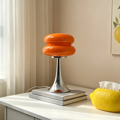 Lampe de Chevet Anneaux en Verre Style Murano – Design Bauhaus