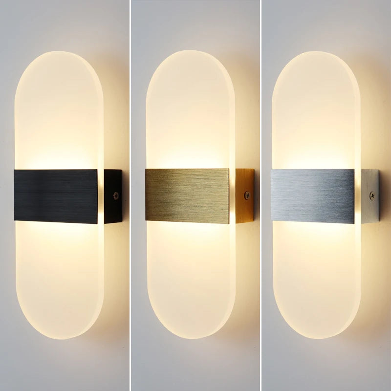 Applique Murale LED Haut et Bas en Aluminium – Angle Droit ou Arrondi