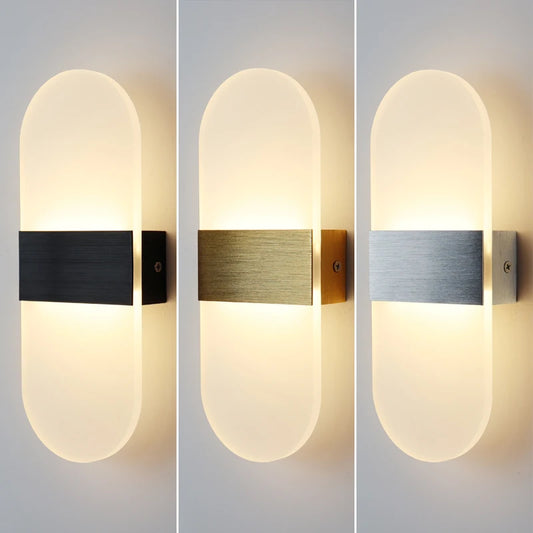 Applique Murale LED Haut et Bas en Aluminium – Angle Droit ou Arrondi