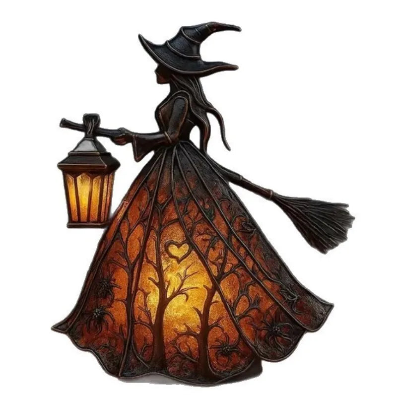 Lampe sorcière gothique en résine – vue 2