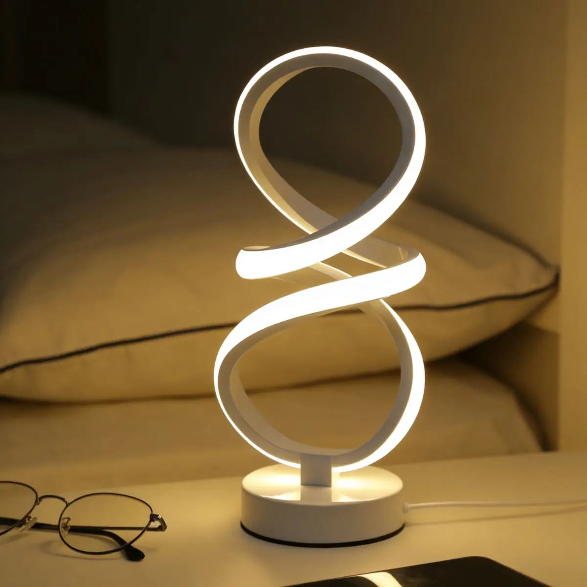Lampe de chevet spirale rétro LED – vue 8
