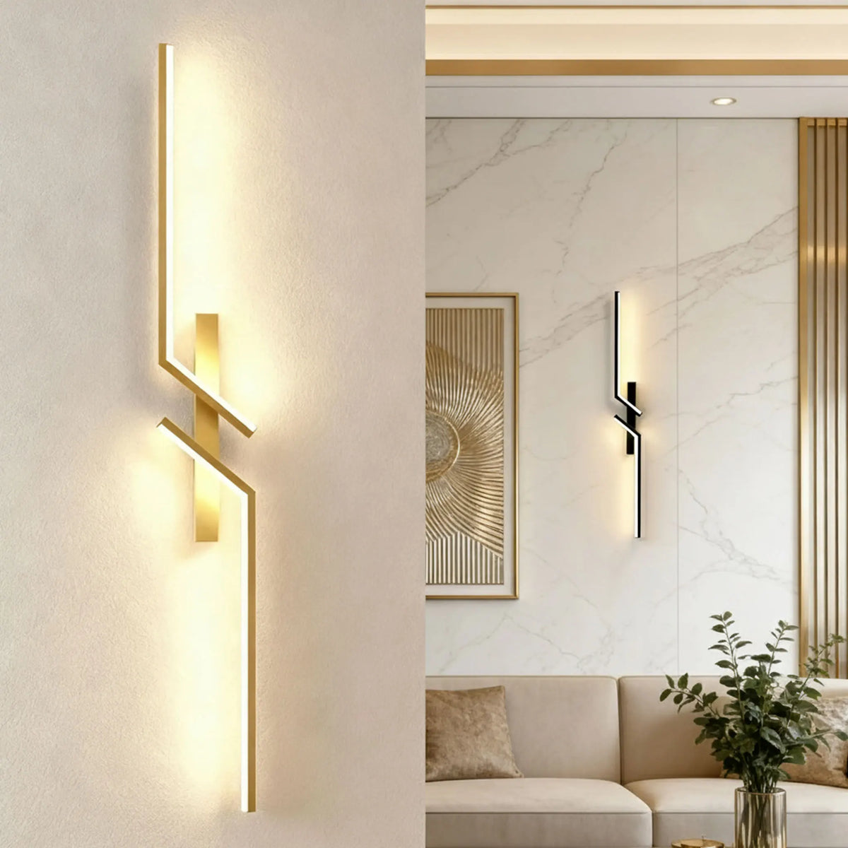 Applique Murale LED Linéaire en Aluminium – Lampe de Chevet Murale Moderne