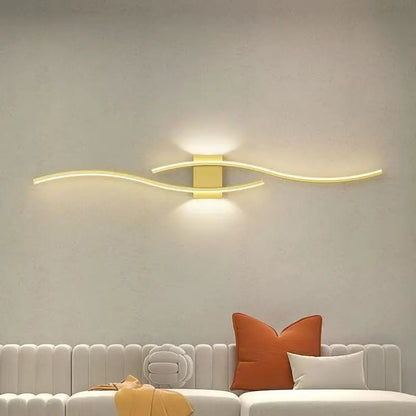 Applique Murale LED Minimaliste – Blanc, Noir ou Doré, 60 ou 80 cm