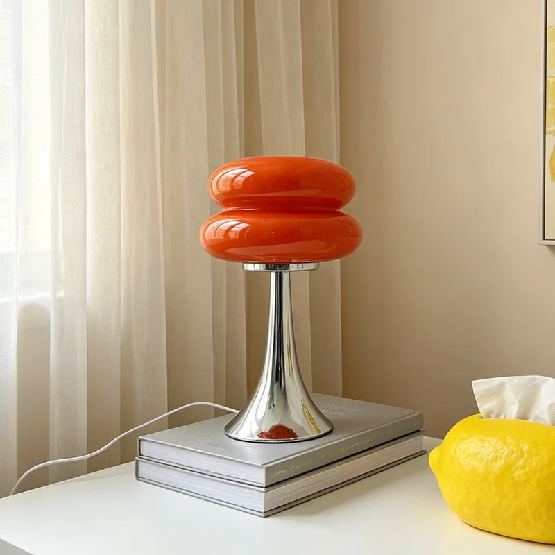 Lampe de Chevet Anneaux en Verre Style Murano – Design Bauhaus