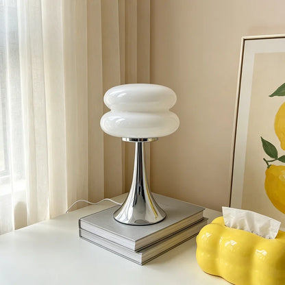 Lampe de Chevet Anneaux en Verre Style Murano – Design Bauhaus