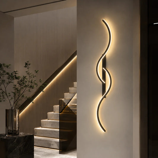 Applique Murale Barre LED Noire ou Dorée – 60, 80 ou 100 cm