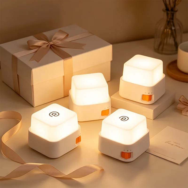 Veilleuse Touche de Clavier LED Rechargeable – Mini Lampe Déco
