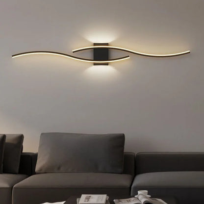 Applique Murale LED Minimaliste – Blanc, Noir ou Doré, 60 ou 80 cm