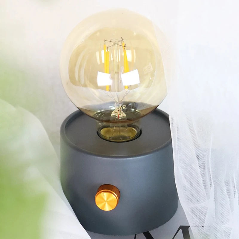 Veilleuse Ampoule Rétro LED – Lampe à Poser Sans Fil à Piles