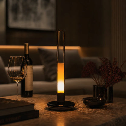 Lampe Bougie Rechargeable Sans Fil – Lampe de Chevet Tactile Art Déco