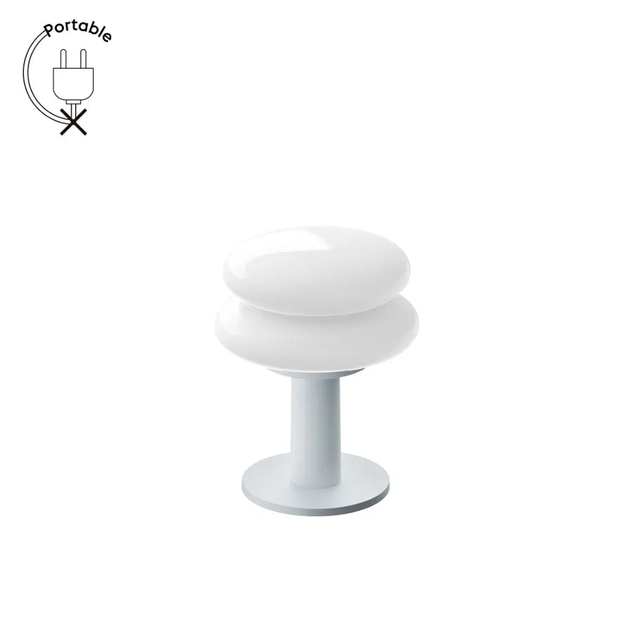 Lampe Hamburger Style Bauhaus – Lampe de Chevet Crème à Intensité Réglable