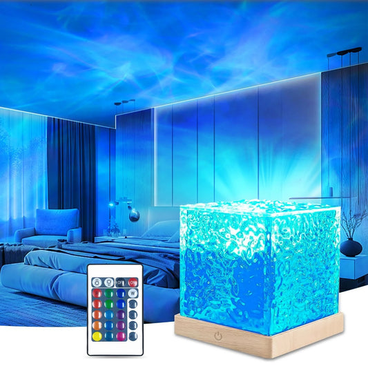 Veilleuse Projecteur Effet Vagues 16 Couleurs avec Télécommande