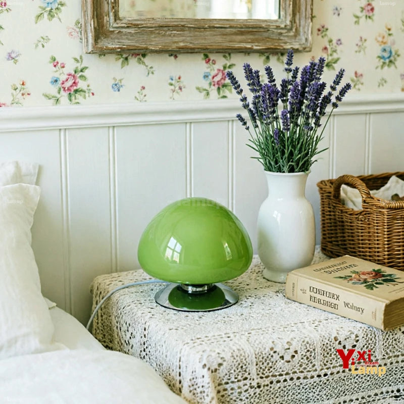 Lampe d'Ambiance en Verre Coloré – Lampe de Chevet Déco Dopamine