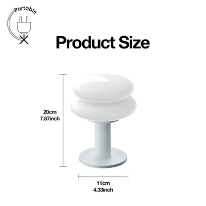Lampe Hamburger Style Bauhaus – Lampe de Chevet Crème à Intensité Réglable
