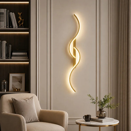 Applique Murale Barre LED Noire ou Dorée – 60, 80 ou 100 cm
