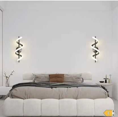 Applique Murale Ligne LED Nordique – Interrupteur Tactile, Blanc, Noir ou Doré