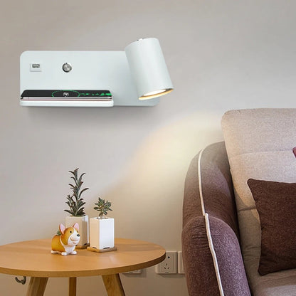 Applique Liseuse Murale avec Chargeur USB et Induction