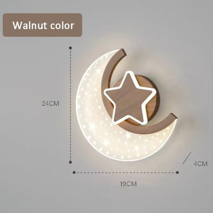 Applique Murale Enfant Lune et Étoiles
