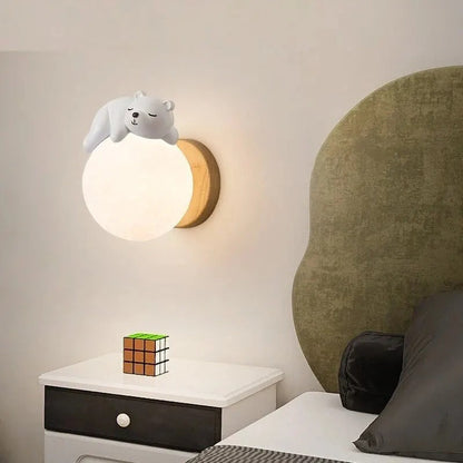 Applique Murale Chambre Bébé Ours ou Lapin en Bois