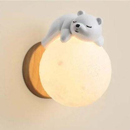 Applique Murale Chambre Bébé Ours ou Lapin en Bois
