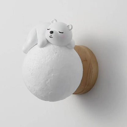 Applique Murale Chambre Bébé Ours ou Lapin en Bois